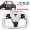 350mm Yoke Steering Wheel For Tesla Model 3 Model Y 2016 2017 2018 2019 2020 2021 2022 2023 Carbon Fibre Customized