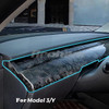 Real Carbon Fiber Interior For Tesla Model 3 Y Center Console Dashboard Door Trim Strip Front 2020-2023 Only For Left Drive
