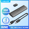 Lemorele M.2 SSD Enclosure M.2 NVMe Case USB 3.1 10Gbps PCIe M.2 SSD Case Enclosure External for External Hard Drive M/B+M Key