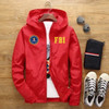 2023 United States FBI Shield Men's Pilot Air Thick Pilot Jackets Baseball Coat Motorcycle Bomber Windbreaker Jacket Plus Size