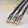 Audiophile RCA Audio Video Male To 2 Rca Aux Cable Home Theater Sound System Speaker Subwoofer Amplifier DVD TV RCA Splitter