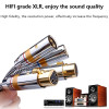 YYAUDIO 1 Pair High Quality OCC OFC Silver-plating and Copper Xlr Balanced Audio Cable 3 Pin 2 XLR Male To Female Audio Cable