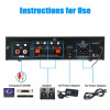 AK35 800W Home Power Amplifiers 2 Channel Bluetooth 5.0 Surround Sound FM USB Remote Control Mini HIFI Digital Amplifier Stereo