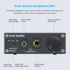 Fosi Audio Q5 DAC Converter USB Digital-to-Analog Adapter ESS9018K2M Decoder & Headphone Amplifier & Mini Stereo Preamplifier