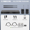 Phenyx Pro PTM-22 UHF Mono Dual In Ear Monitor Wireless System with Rackmount Kit Left/Right Outputs 2X50 Frequencies500/900MHz