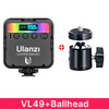 Ulanzi VL49 RGB Video Lights Mini LED Camera Light 2000mAh Rechargable LED Panel Lamp Photo Video Lighting for Youtube Tik tok