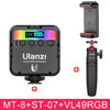 Ulanzi VL49 RGB Video Lights Mini LED Camera Light 2000mAh Rechargable LED Panel Lamp Photo Video Lighting for Youtube Tik tok