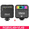 Ulanzi VL49 RGB Video Lights Mini LED Camera Light 2000mAh Rechargable LED Panel Lamp Photo Video Lighting for Youtube Tik tok