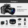 G-Anica Digital Camera for Photography and Video 4K 48MP Vlogging Camera for YouTube with 180° Flip Screen 16X Digital Zoom