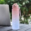 900/1000ml Water Bottle Motivational Sport Water Bottle Leakproof Bottles Drinking Outdoor Travel PC Bottle Gym Fitness Jugs