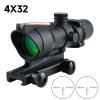 ACOG 4X32 Scope Fiber Optics Illuminated Riflescope Hunting Airsoft Rifle Red Green Dot Sight 20mm Rail