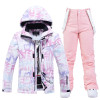 2023 New Fashion Letter Women Ski Suit Winter Windproof Waterproof Snowboard Jacket Pants Snow Walking Clothes Female Snowsuit