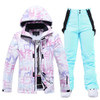 2023 New Fashion Letter Women Ski Suit Winter Windproof Waterproof Snowboard Jacket Pants Snow Walking Clothes Female Snowsuit