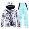 2023 New Fashion Letter Women Ski Suit Winter Windproof Waterproof Snowboard Jacket Pants Snow Walking Clothes Female Snowsuit
