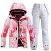 2023 New Fashion Letter Women Ski Suit Winter Windproof Waterproof Snowboard Jacket Pants Snow Walking Clothes Female Snowsuit