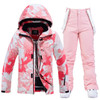 2023 New Fashion Letter Women Ski Suit Winter Windproof Waterproof Snowboard Jacket Pants Snow Walking Clothes Female Snowsuit