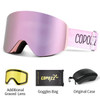 COPOZZ Professional Winter Ski Goggles Magnetic Quick-Change Double Layers Anti-Fog Snowboard goggles Men Women Ski Equipment