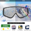 Findway Adult Ski Goggles Double-layer Lens Anti Fog UV Protection OTG Design Over Helmet Compatible for Skiing Snowboarding