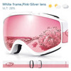 Findway Adult Ski Goggles Double-layer Lens Anti Fog UV Protection OTG Design Over Helmet Compatible for Skiing Snowboarding