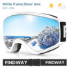 Findway Adult Ski Goggles Double-layer Lens Anti Fog UV Protection OTG Design Over Helmet Compatible for Skiing Snowboarding
