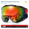 Findway Adult Ski Goggles Double-layer Lens Anti Fog UV Protection OTG Design Over Helmet Compatible for Skiing Snowboarding