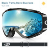 Findway Adult Ski Goggles Double-layer Lens Anti Fog UV Protection OTG Design Over Helmet Compatible for Skiing Snowboarding