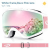 Findway Adult Ski Goggles Double-layer Lens Anti Fog UV Protection OTG Design Over Helmet Compatible for Skiing Snowboarding