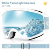 Findway Adult Ski Goggles Double-layer Lens Anti Fog UV Protection OTG Design Over Helmet Compatible for Skiing Snowboarding