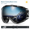 Findway Adult Ski Goggles Double-layer Lens Anti Fog UV Protection OTG Design Over Helmet Compatible for Skiing Snowboarding