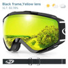 Findway Adult Ski Goggles Double-layer Lens Anti Fog UV Protection OTG Design Over Helmet Compatible for Skiing Snowboarding