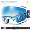 Findway Adult Ski Goggles Double-layer Lens Anti Fog UV Protection OTG Design Over Helmet Compatible for Skiing Snowboarding