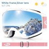 Findway Adult Ski Goggles Double-layer Lens Anti Fog UV Protection OTG Design Over Helmet Compatible for Skiing Snowboarding