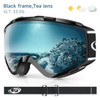 Findway Adult Ski Goggles Double-layer Lens Anti Fog UV Protection OTG Design Over Helmet Compatible for Skiing Snowboarding
