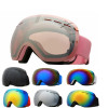 Ski Goggles Women Men Double Lens Anti-Fog Skiing Mask Accesories Snowboard Glasses Eyewear Pink UV Windproof Big Snow Goggles Ski Goggles Women Men Double Lens Anti-Fog Skiing Mask Accesories Snowboard Glasses Eyewear Pink UV Windproof Big Snow Goggles