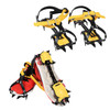 1 Pair Of 10-teeth Crampons Strap Binding Type Ice Grips Slip Resistant Cleats For Hiking