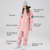 2023 Hooded Windproof Women Ski Jumpsuit Outdoor One Piece Female Snow Suits Waterproof Woman Snowboard Overalls Outfits Clothes