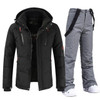 New Men Ski Suit Down Jacket Snow Pants Outfits Winter Warm Windproof Waterproof Outdoor Sports Snowboard Wear Brand Overalls