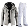 New Men Ski Suit Down Jacket Snow Pants Outfits Winter Warm Windproof Waterproof Outdoor Sports Snowboard Wear Brand Overalls