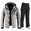 New Men Ski Suit Down Jacket Snow Pants Outfits Winter Warm Windproof Waterproof Outdoor Sports Snowboard Wear Brand Overalls