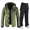 New Men Ski Suit Down Jacket Snow Pants Outfits Winter Warm Windproof Waterproof Outdoor Sports Snowboard Wear Brand Overalls