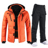 New Men Ski Suit Down Jacket Snow Pants Outfits Winter Warm Windproof Waterproof Outdoor Sports Snowboard Wear Brand Overalls