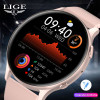 LIGE New Body Temperature Smart Watch Women Men HD 360 Screen Answer Call Dial Call Smartwatch Men Watches for Women Bracelet