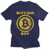 Vintage Cryptocurrency Bitcoin Boy T Shirt Men Short Sleeved Cotton T-shirt Print Crypto Btc Blockchain Geek Tee Fashion Tshirt