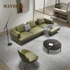 Italian First Layer Leather Retro Green Sofa Couch Living Room Size Apartment Furniture Minimalist High-end Sectional Sofa