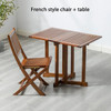 Outdoor Table And Chair Balcony Set Folding Picnic Solid Wood Portable Barbecue Supplies Camping Small Table