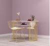 Gold marble manicure table and chair single double table manicure table manicure shop table and chair set combination