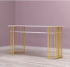 Gold marble manicure table and chair single double table manicure table manicure shop table and chair set combination