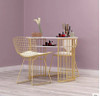 Gold marble manicure table and chair single double table manicure table manicure shop table and chair set combination