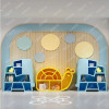 Children's toy storage rack, baby storage shelf, bookshelves, children's room, multi-layer organizing boxes, simple lockers