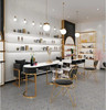 Net red gold iron marble manicure table and chair set single and double three manicure table manicure table economical